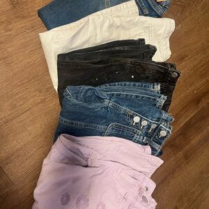Assorted little girls size 5 wide leg fit jeans